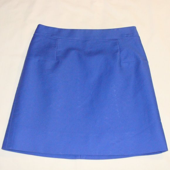J CREW Purplish-Blue Fully Lined A-LINE Skirt Sz 4 (17 Inch Length) - Picture 1 of 5
